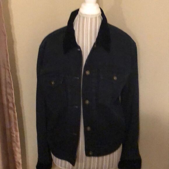 Liz Claiborne dark blue denim jacket size medium - Picture 2 of 5